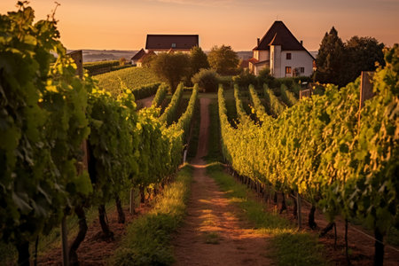 Wineyard in Rheinland-Pfalz, Germanyの素材