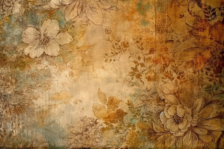 floral style textures and backgrounds frame with space for text or imageの素材