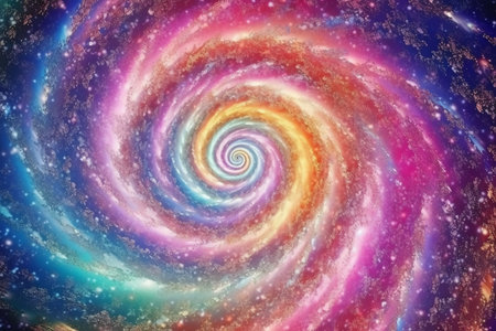Cosmic space and stars, computer generated abstract background, 3D renderingの素材