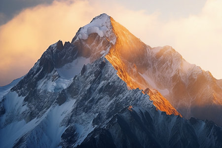 Himalaya mountains at sunset. India, Himalayas.の素材