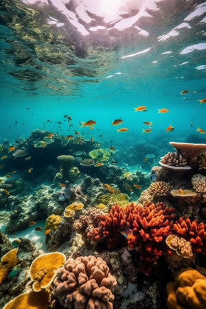Coral reef and fish in the Red Sea. Egypt, Africaの素材
