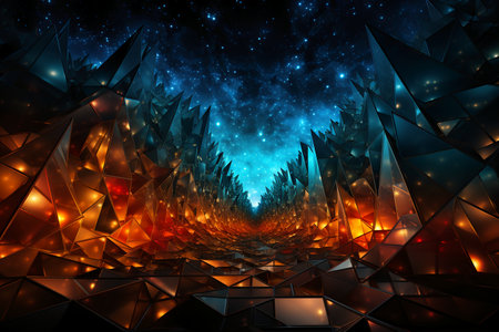 3D abstract fractal background. Design element for brochures, advertisements, presentation, web and other graphic designer works. Digital collage.の素材