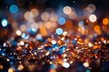 Abstract bokeh lights background. Christmas and New Year concept.の素材