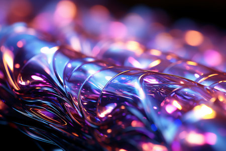 abstract background with purple and blue bokeh defocused lightsの素材