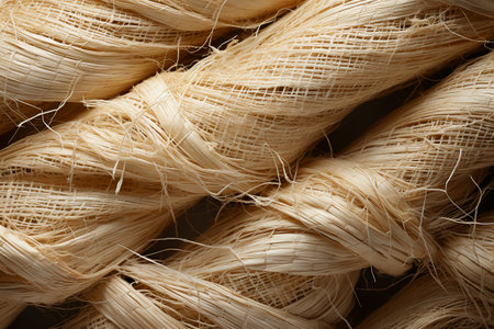 Close-up of a rope as background. Texture, pattern.の素材