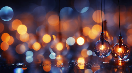 Christmas and New Year holidays background with bokeh defocused lightsの素材