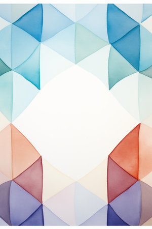 Abstract background with multicolored geometrical figures. Place for text.の素材