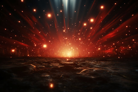 abstract background with rays of light and smoke. 3d renderの素材