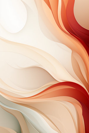 abstract background with smooth lines in beige, orange and white colorsの素材