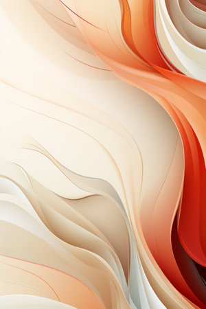 Abstract background with wavy pattern in orange and white colors. Vector illustrationの素材