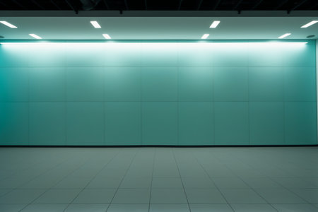Blank wall with spotlights in subway station, 3d renderの素材
