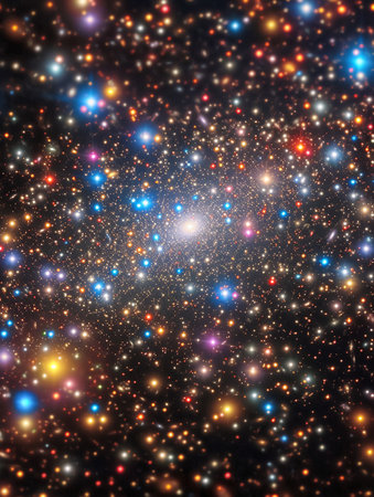 Colorful space nebula, computer generated abstract background, 3D renderingの素材