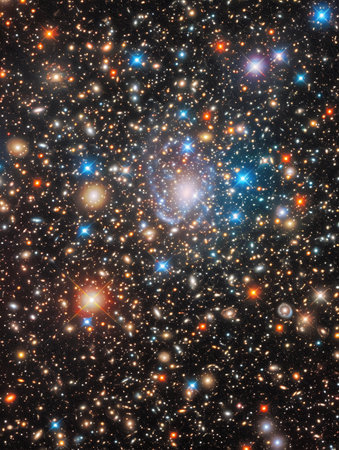 Star field in space a nebulae and a gas congestion.の素材