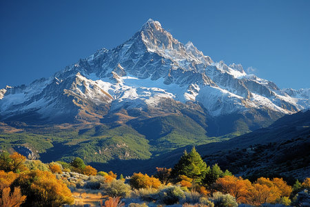 Mount Cook, the highest mountain in Southern Alps, New Zealand.の素材