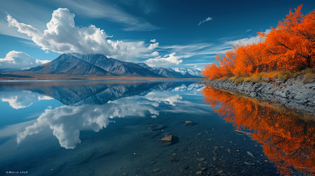 Lake Tekapo, South Island, New Zealand. Autumn season.の素材