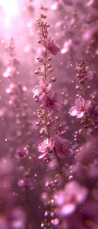 Beautiful pink flower background with soft focus and bokeh.の素材