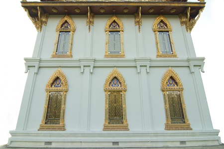 gold buddhist monastery window at Sanamchan Palace, Nakhon Pathom,Thailandの写真素材