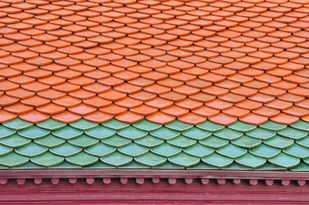 two color roof tiles patternの写真素材