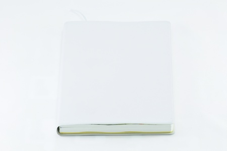 Blank book cover grey isolated on whiteの写真素材