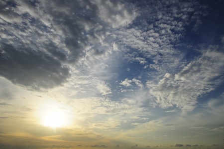 beautiful cloudy skyの写真素材