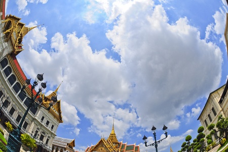 The cloud sky at The Grand Palace, Bangkok, Thailand の写真素材