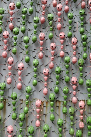 Artificial ant on the wallの写真素材
