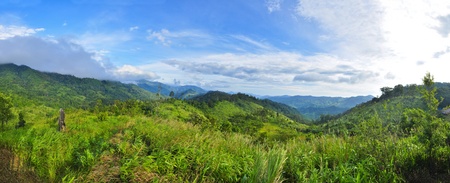 panorama mountain at Maewong National Park, Kamphaeng Phet, Thailandの写真素材