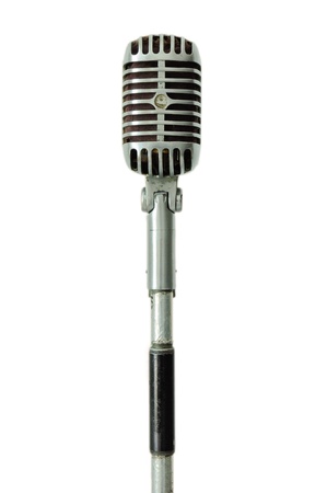 Vintage microphone isolatedの写真素材