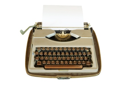 Vintage typewriter isolatedの写真素材