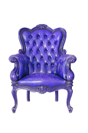 Vintage chair isolated on whiteの写真素材