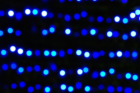 Defocused abstract blue christmas backgroundの写真素材