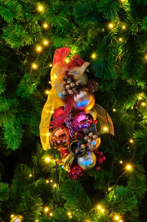Christmas tree with decorationの写真素材
