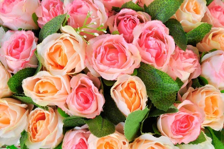Artificial flowers backgroundの写真素材