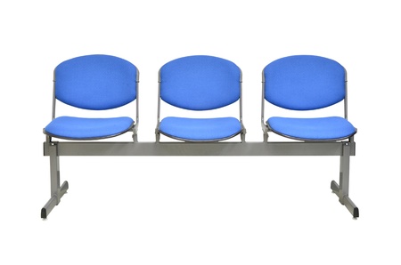 modern blue chair isolatedの写真素材