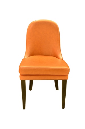 Leather chair isolatedのeditorial素材