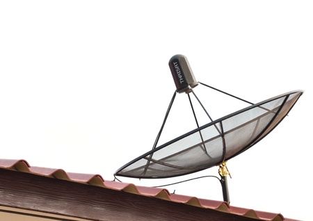 Satellite dish isolatedのeditorial素材