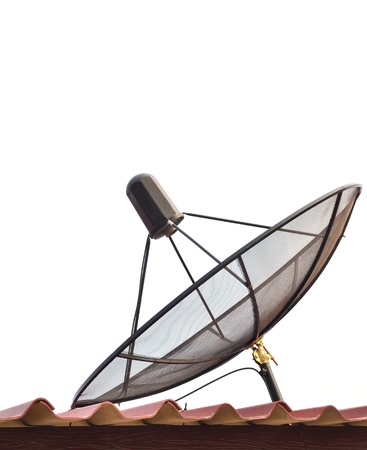 Satellite dish isolatedのeditorial素材