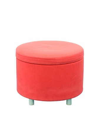 Modern red chair isolatedのeditorial素材