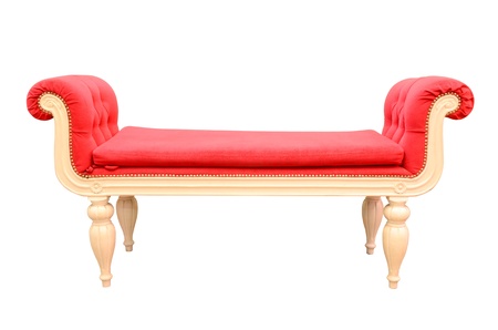Vintage sofa isolated on whiteのeditorial素材