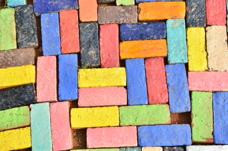 Colorful Brickの写真素材