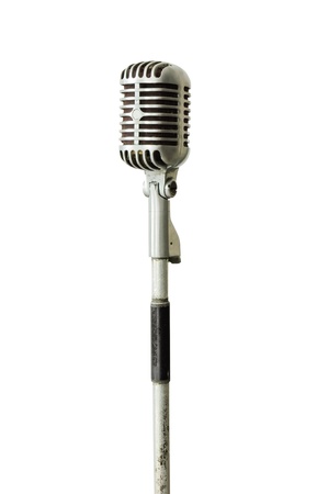 Vintage microphone isolatedの写真素材