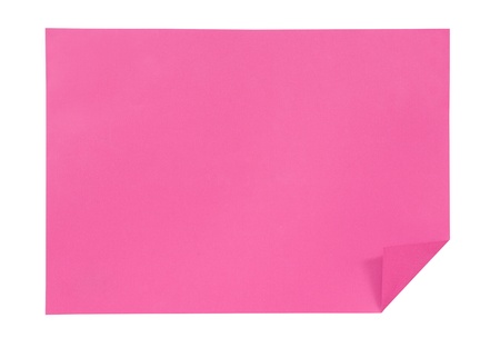 pink paper isolated on whiteの写真素材