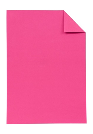 pink paper isolated on whiteの写真素材