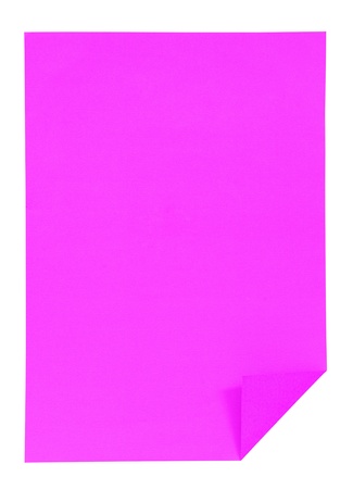 pink paper isolated on whiteの写真素材