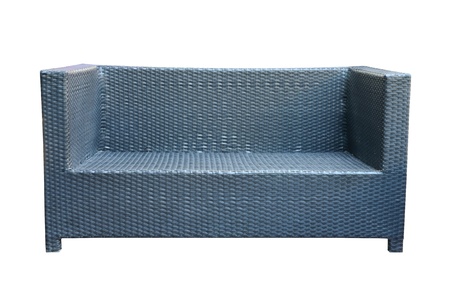 weave sofa isolated on whiteの写真素材