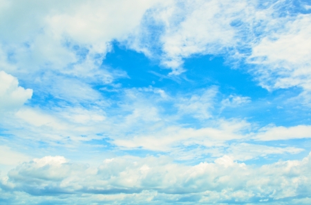 Blue sky with cloudsの写真素材