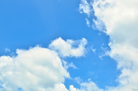Blue sky with cloudsの写真素材