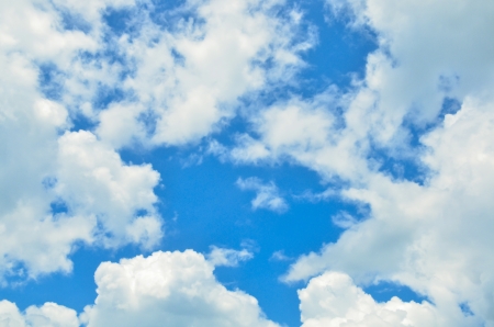 Blue sky with cloudsの写真素材