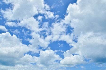 Blue sky with cloudsの写真素材