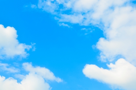 Blue sky with cloudsの写真素材